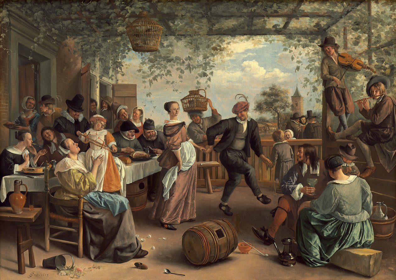Het dansende paar door Jan Havicksz. Steen