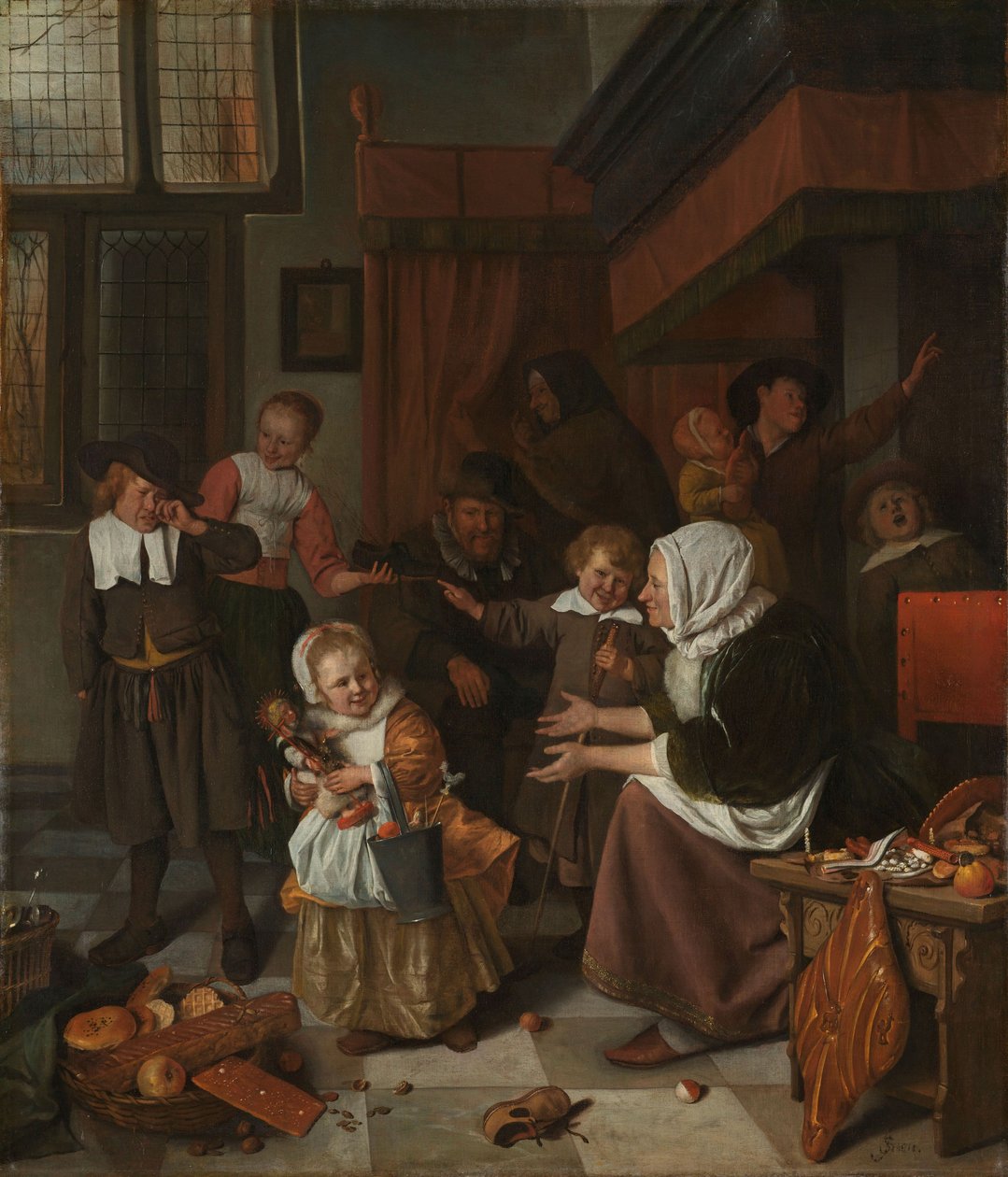 Het Sint-Nicolaasfeest door Jan Havicksz. Steen
