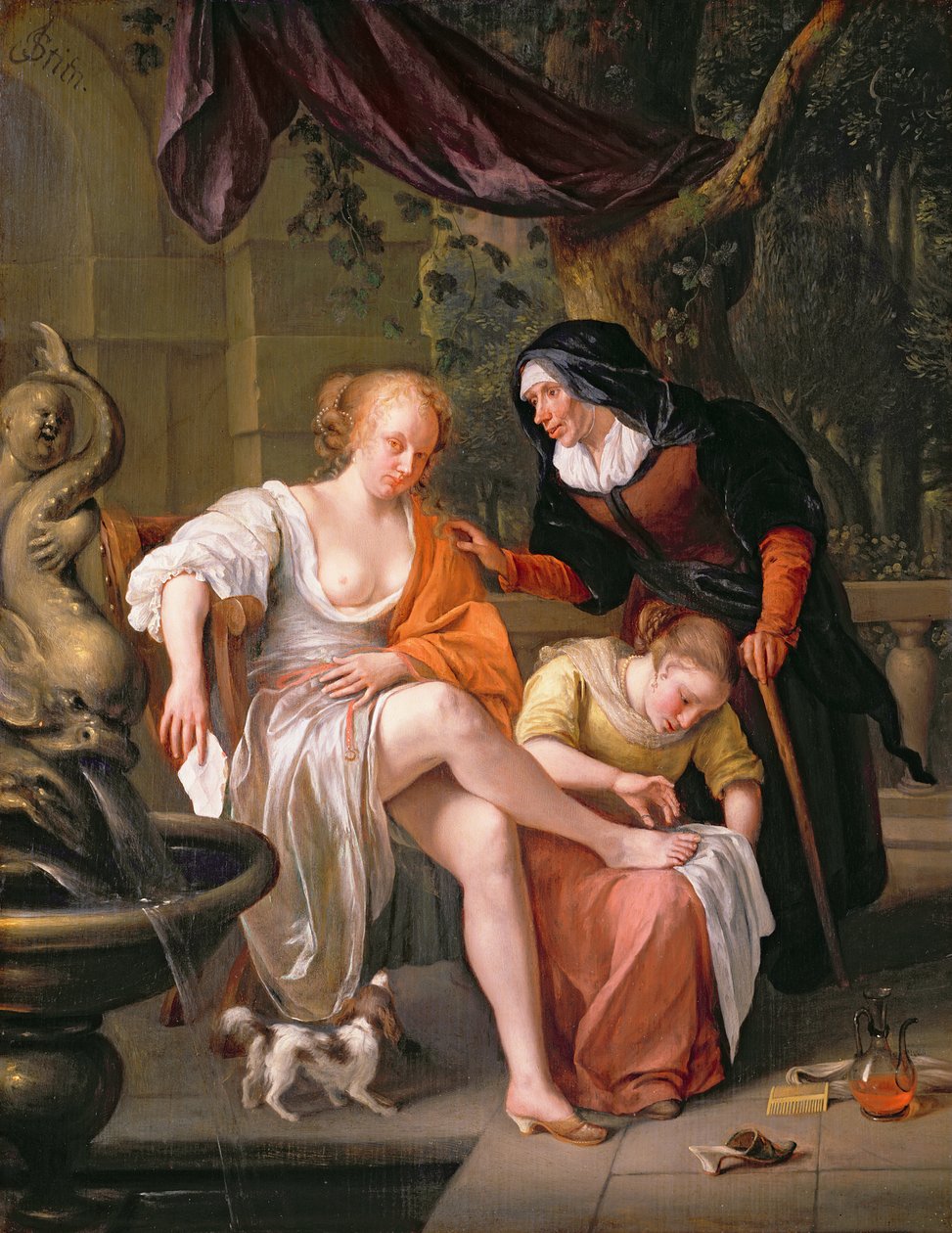 Bathseba na het bad door Jan Havickszoon Steen