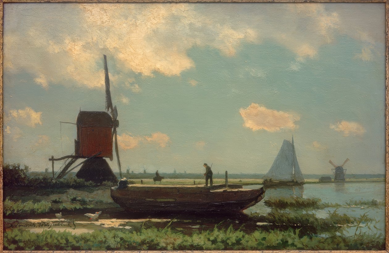 Polderlandschap door Jan Hendrik Weissenbruch