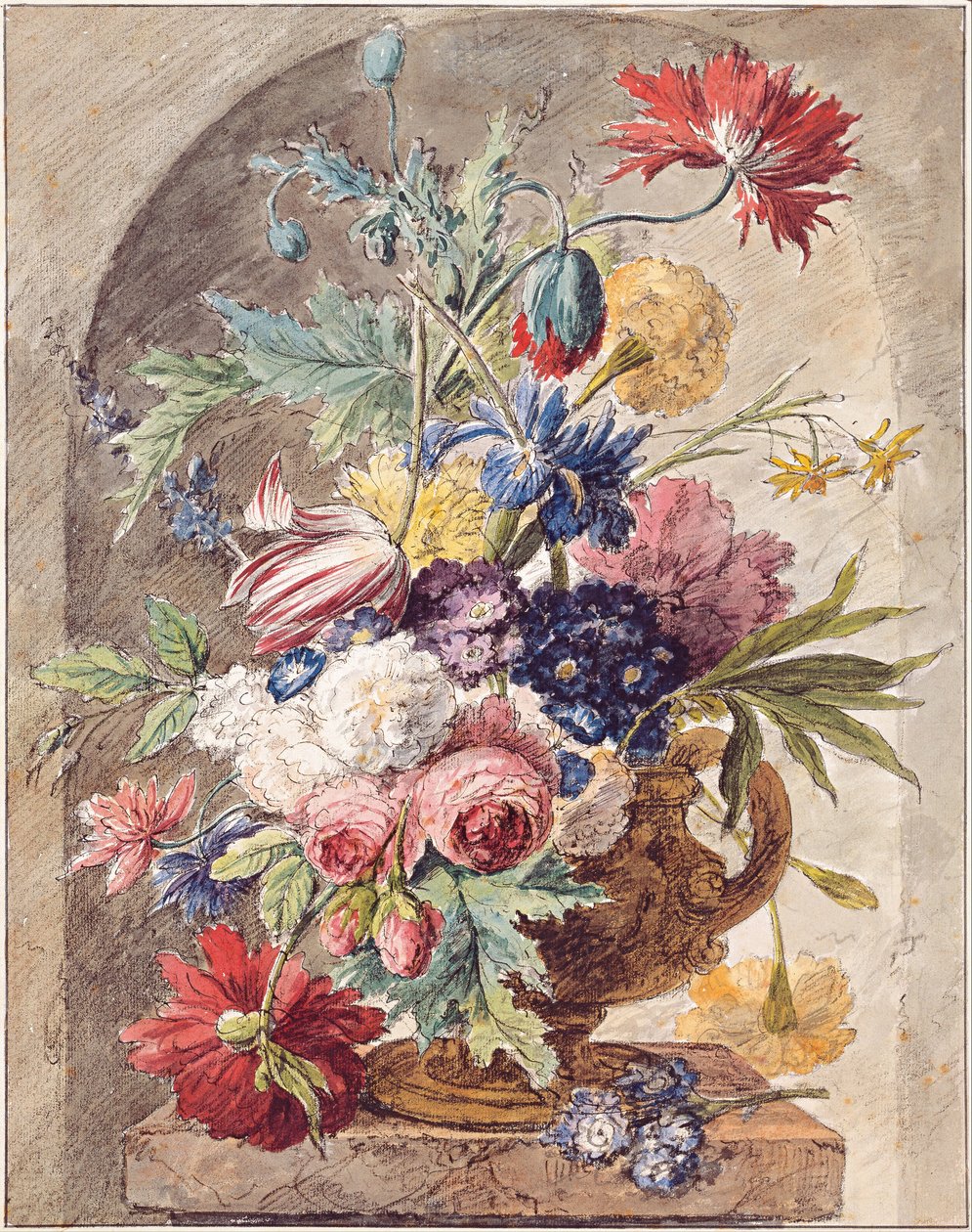 Bloemen Stilleven, ca. 1734 door Jan Huysum van