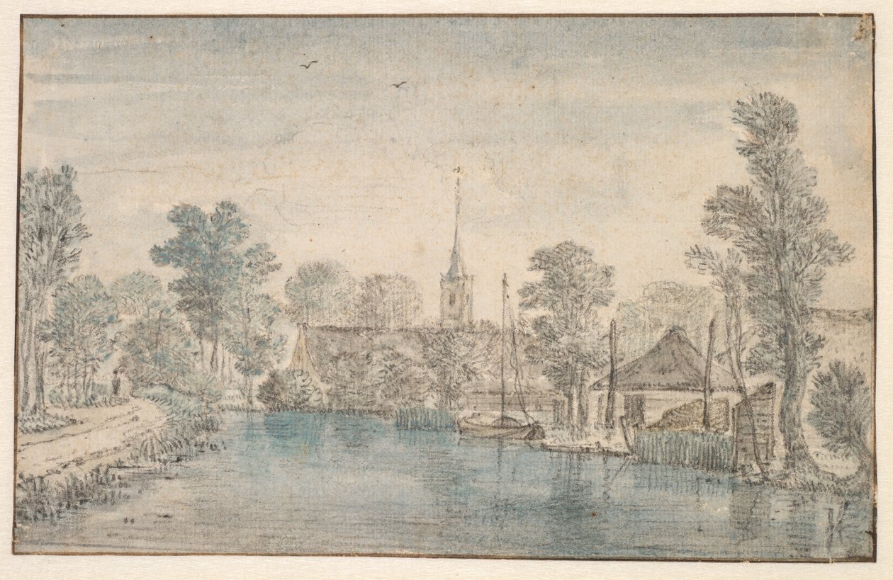 Dorp aan een Rivier door Jan Jansz den Uyl