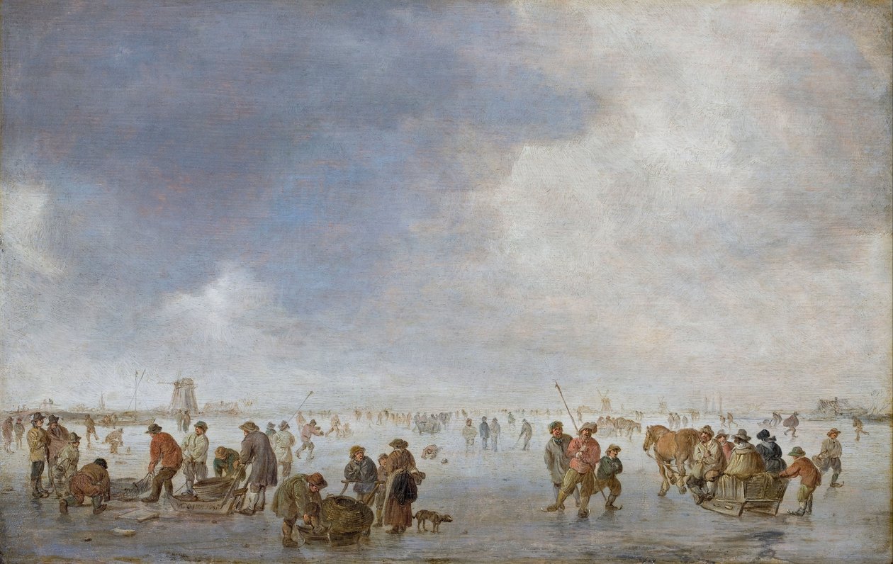 Winterscène op het IJs door Jan Josefsz Goyen van