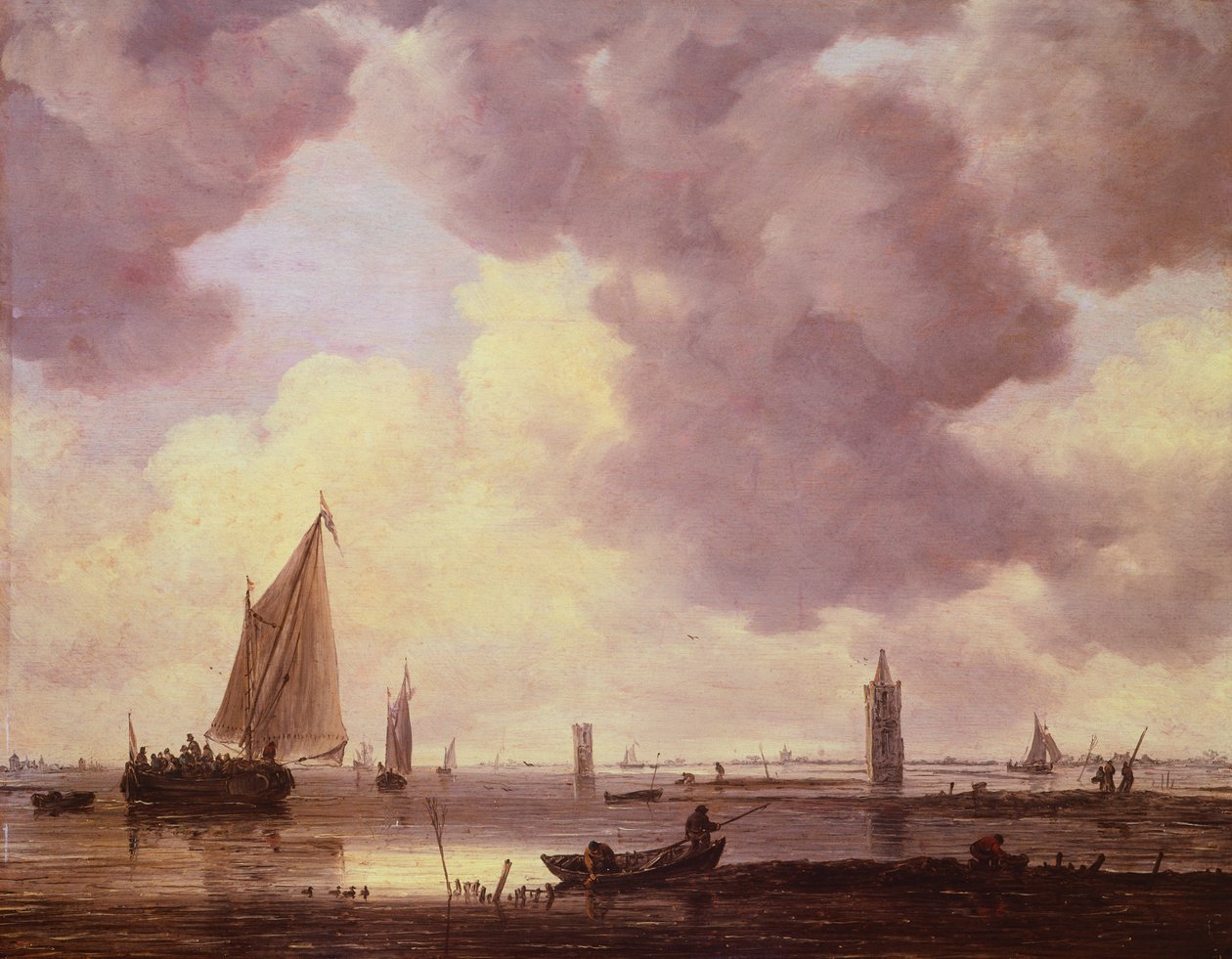Boten door Jan Josephsz van Goyen