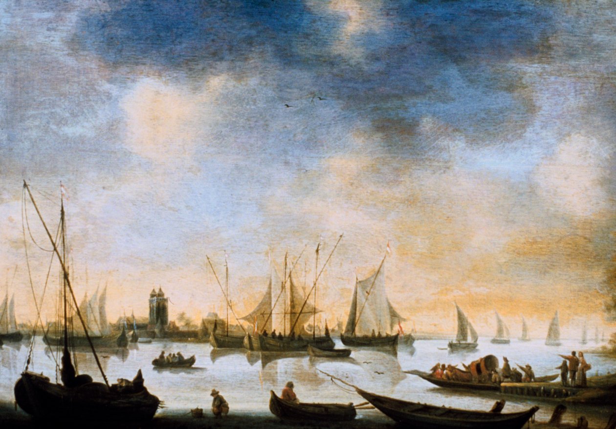 Riviergezicht, 17e eeuw door Jan Josephsz van Goyen