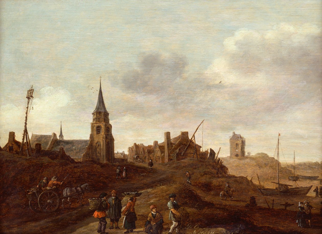Het strand van Scheveningen door Jan Josephsz van Goyen