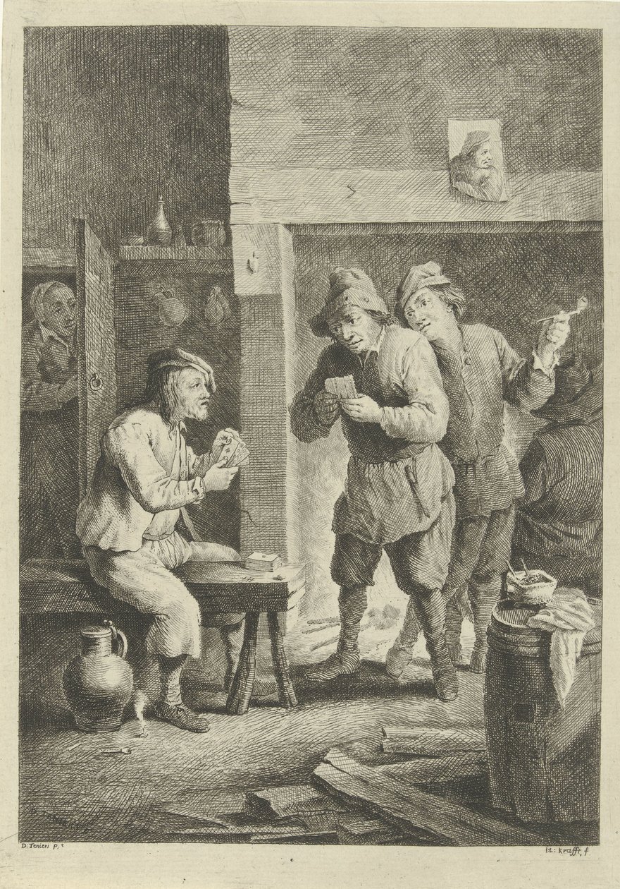 Kaartspelers door Jan Lauwryn Krafft (I)