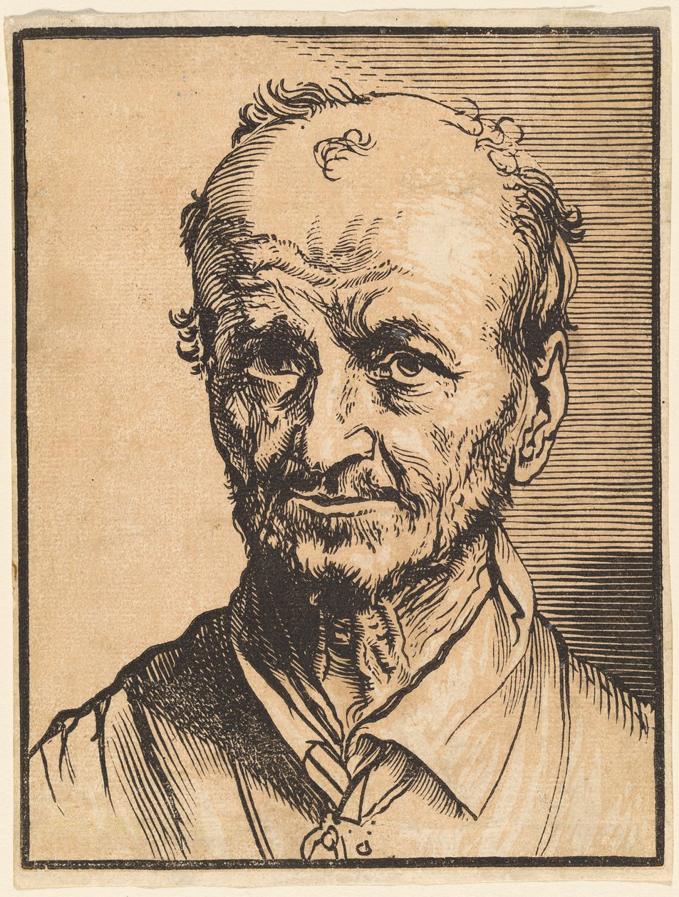 Buste van een Kalende Man door Jan Lievens