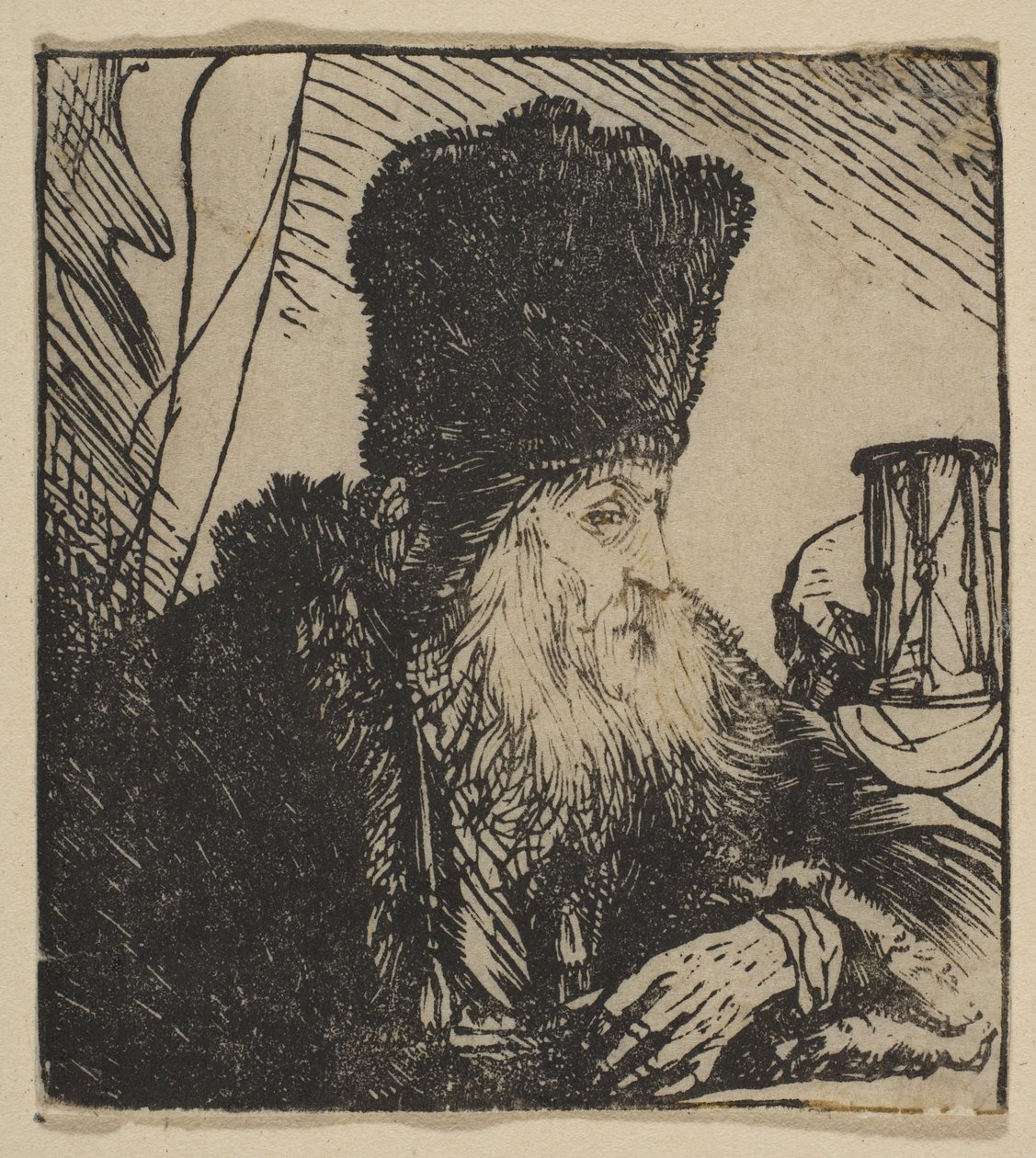Filosoof met een zandloper door Jan Lievens