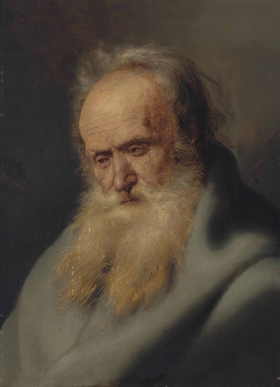 Tronie van een oude man door Jan Lievens