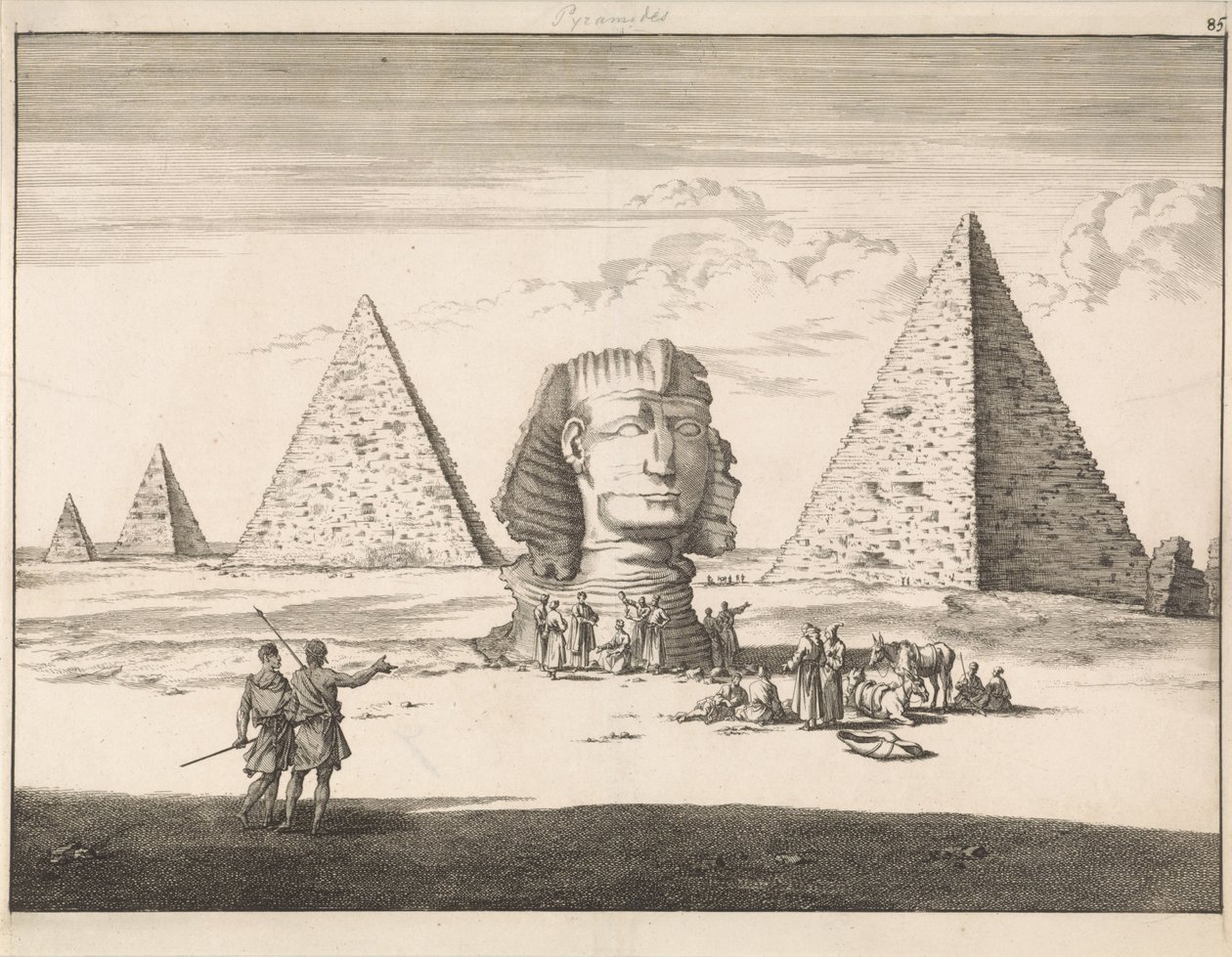 Pyramiden en Sfinx van Gizeh door Jan Luyken