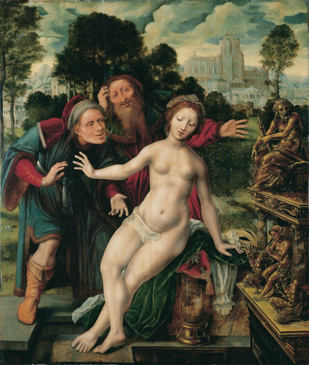 Susanna en de ouderlingen door Jan Massys or Metsys