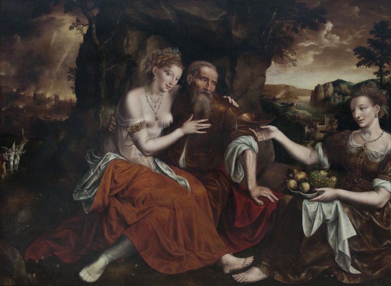 Lot en zijn dochters door Jan Matsys