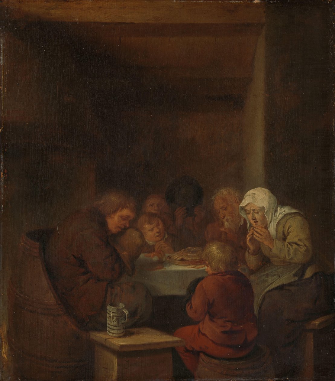Tafelgebed door Jan Miense Molenaer