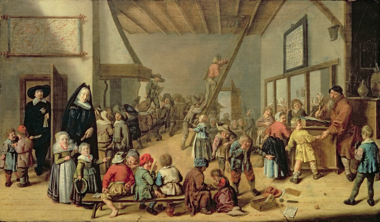 Het schoollokaal, 1634 door Jan Miense Molenaer