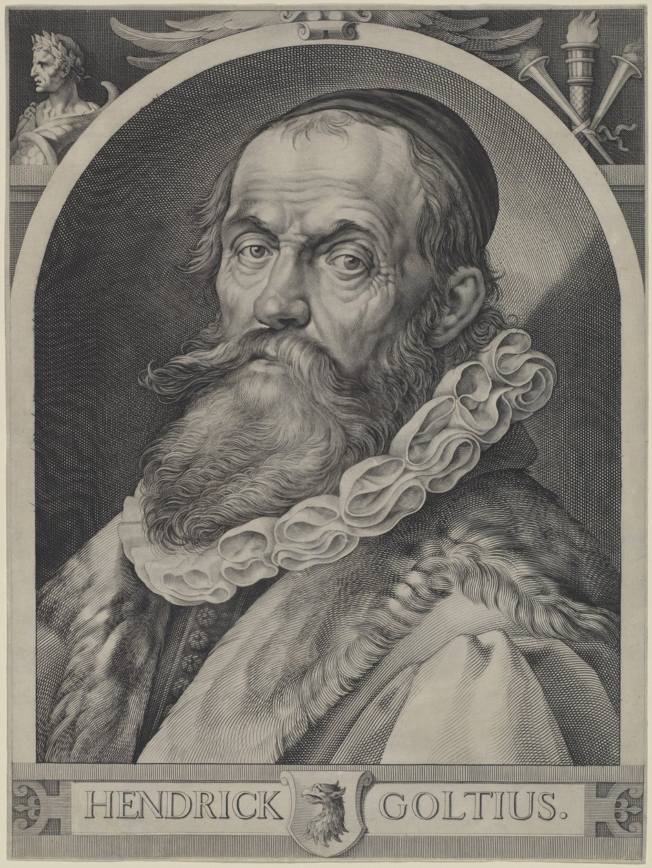 Portret van Hendrick Goltzius door Jan Muller, Hendrick Goltzius