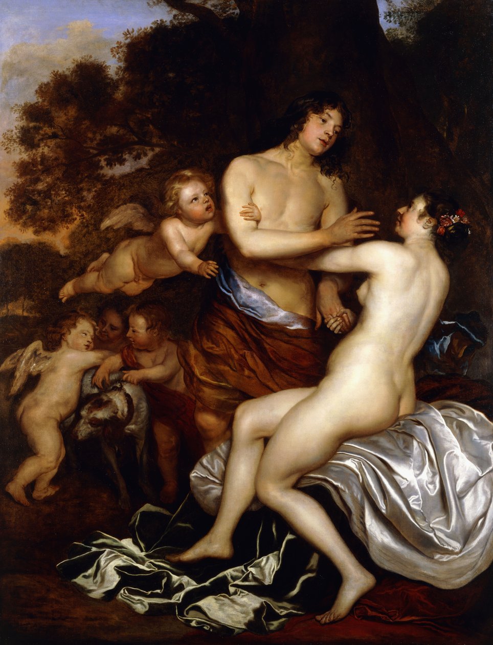 Venus en Adonis door Jan Mytens