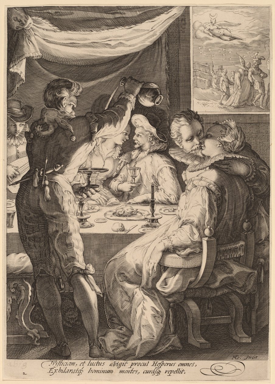 Avond door Jan Pietersz Saenredam, after Hendrik Goltzius