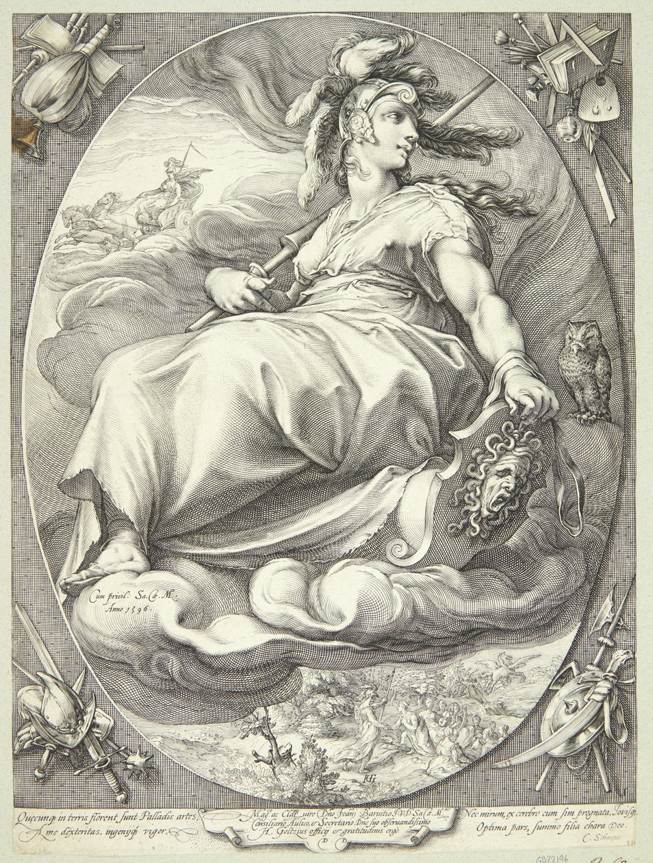 Minerva door Jan Saenredam