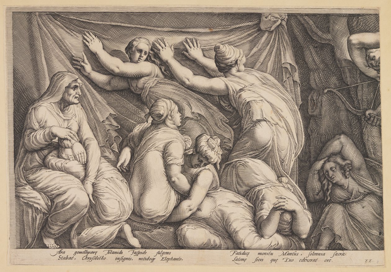 De straf van Niobe (Plaat 1) door Jan Saenredam