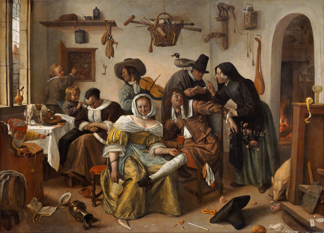 Beware of Luxury (“In Weelde Siet Toe”) door Jan Steen
