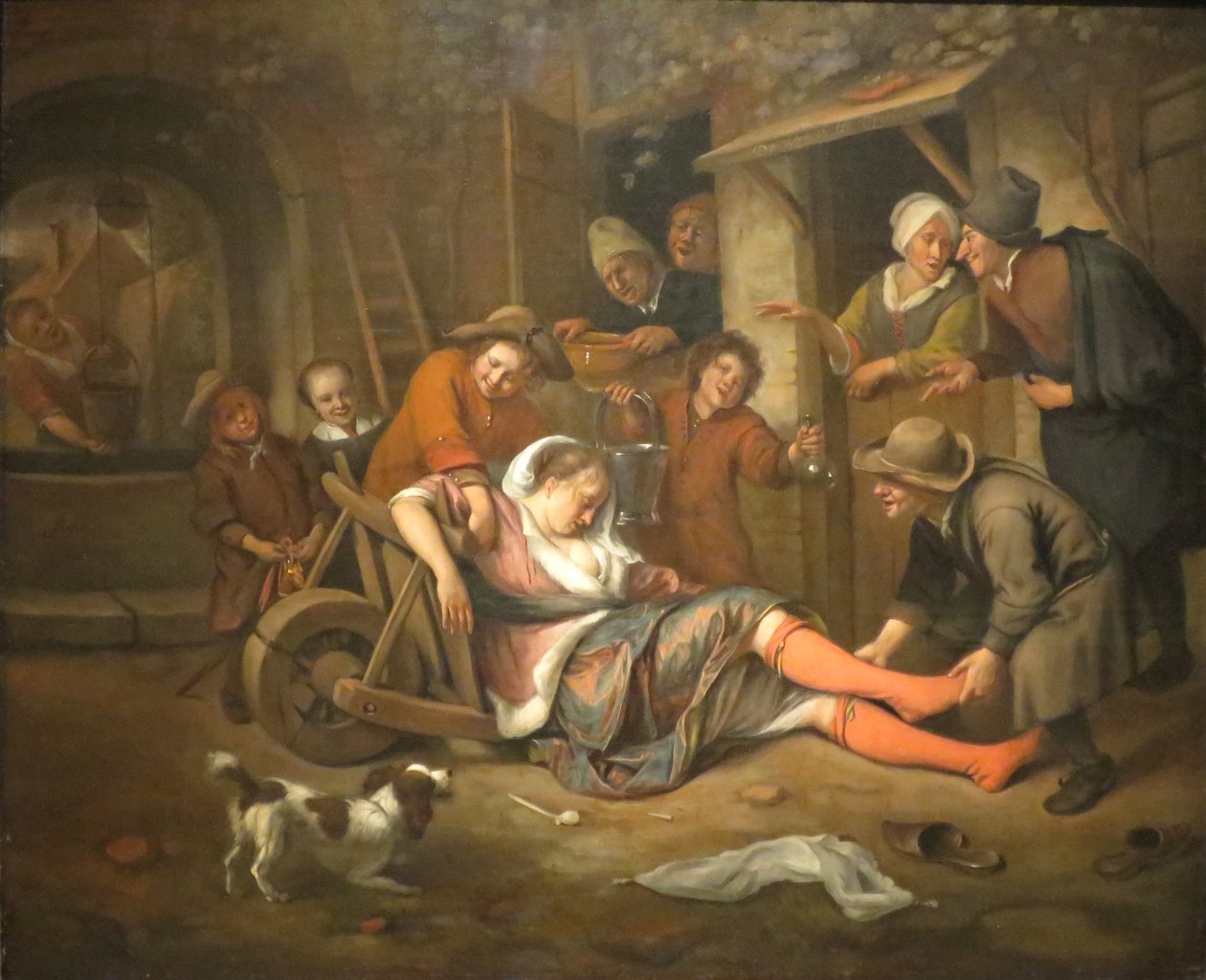 Wijn is een spotter door Jan Steen