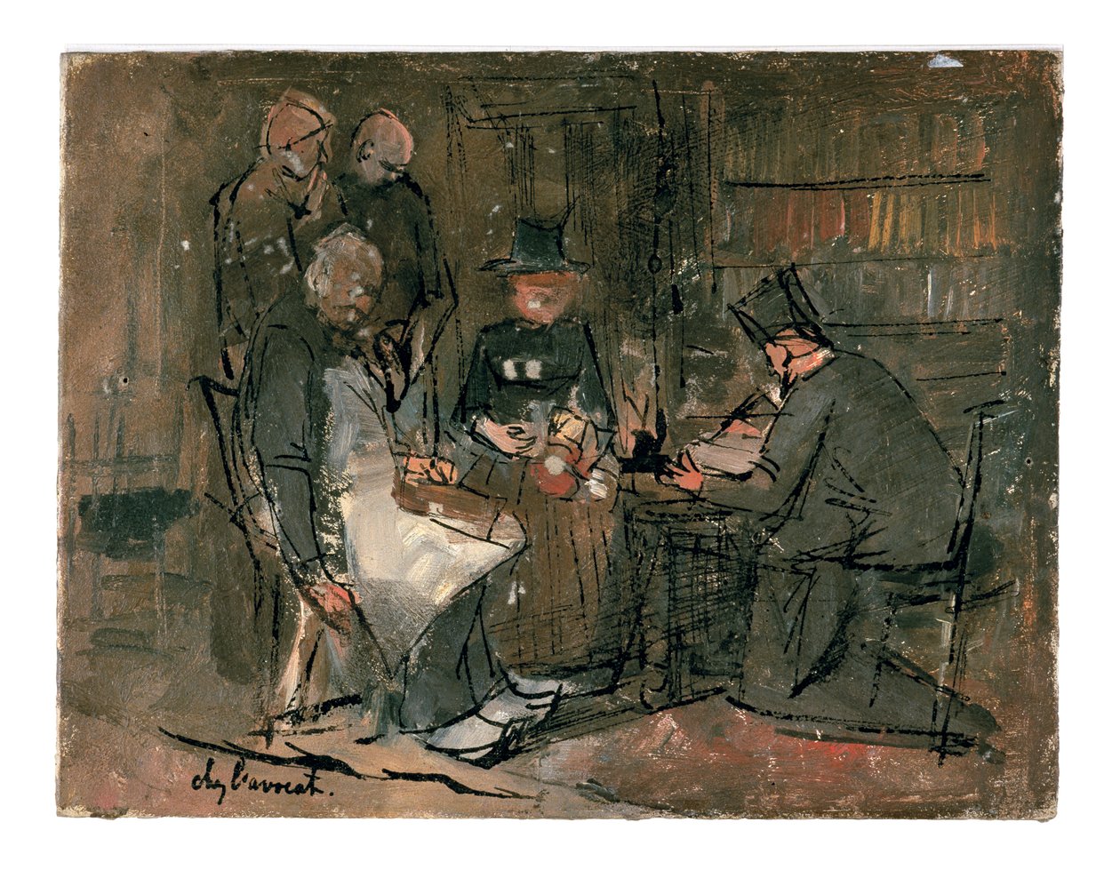 Het Kantoor van de Advocaat (studie) door Jan Toorop