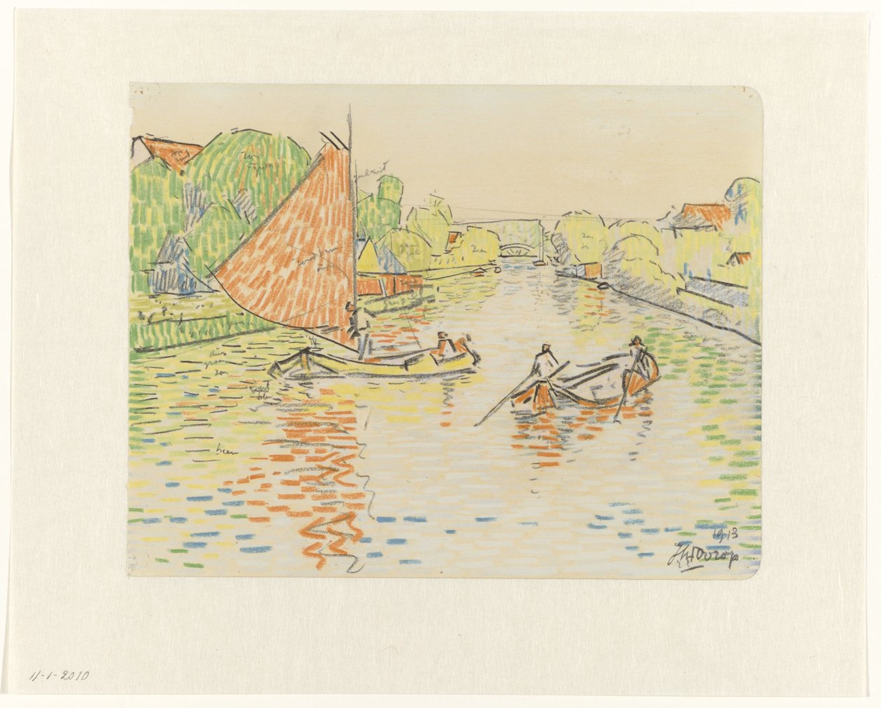 Kanaal bij Veere door Jan Toorop