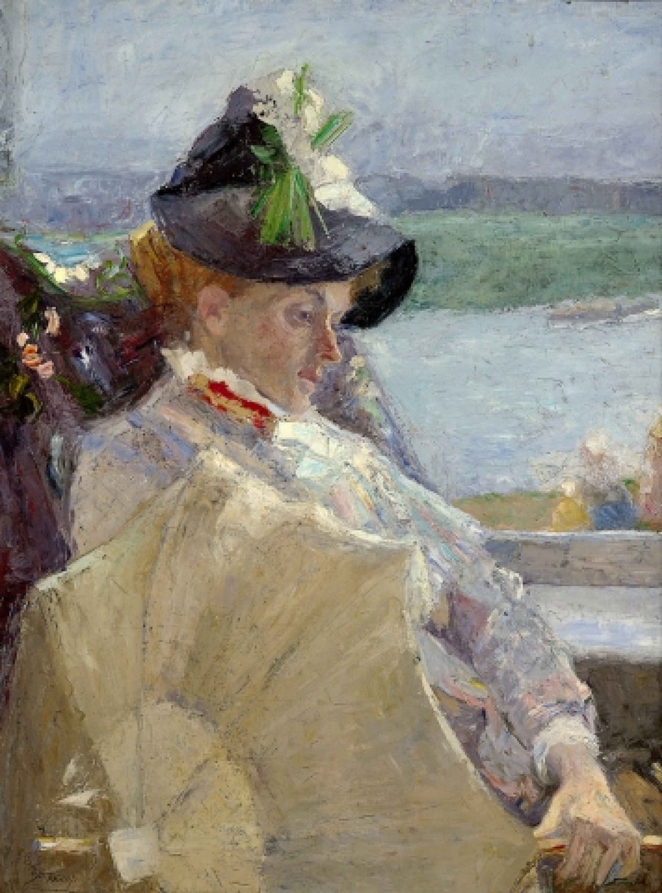 Dame met de paraplu door Jan Toorop
