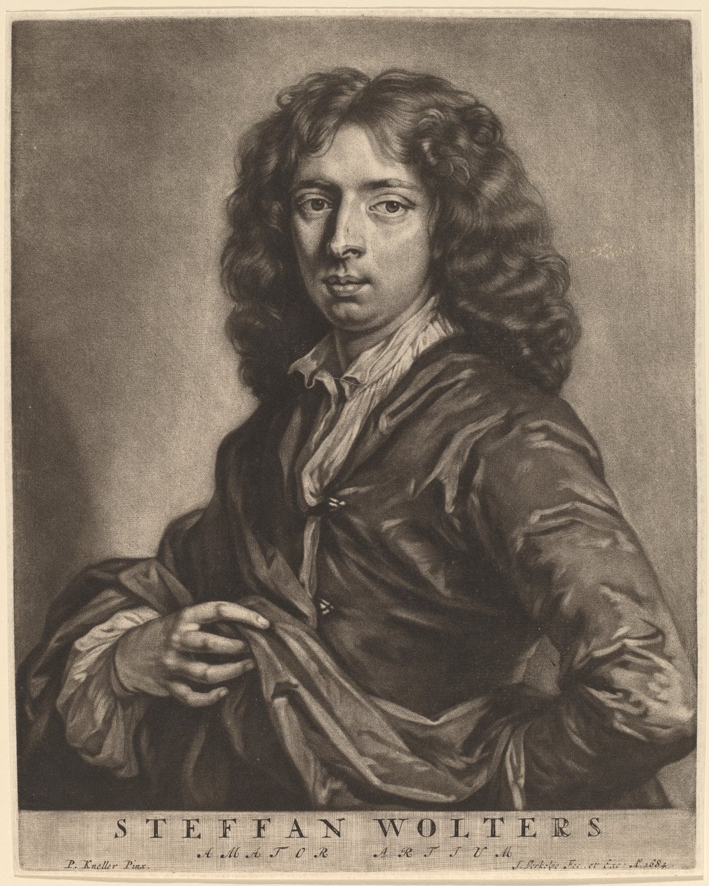 Steffan Wolters door Jan Verkolje I after Sir Godfrey Kneller