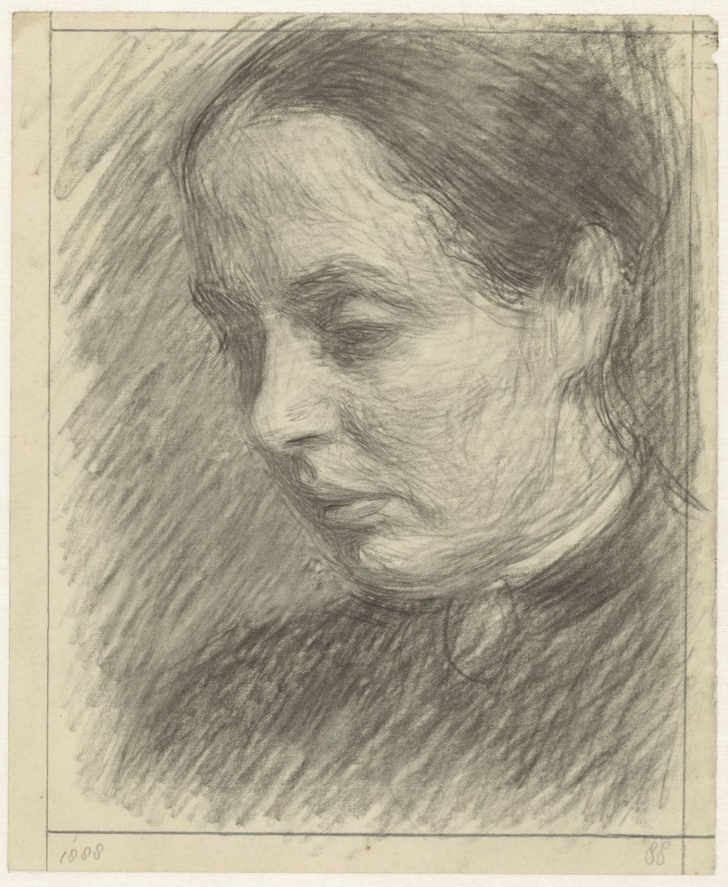 Portret van mejuffrouw S. Dirks door Jan Veth