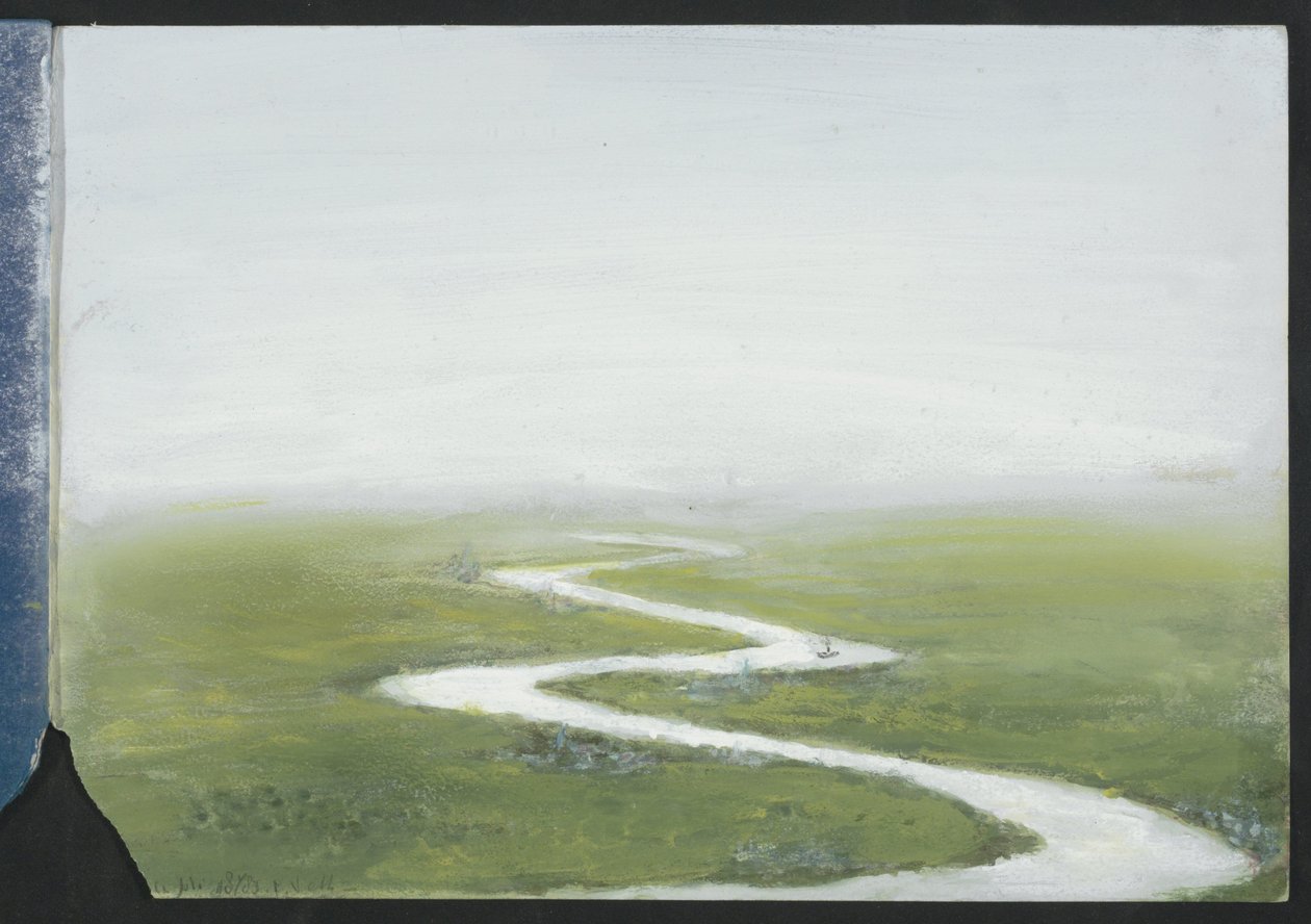 Rivierlandschap door Jan Veth