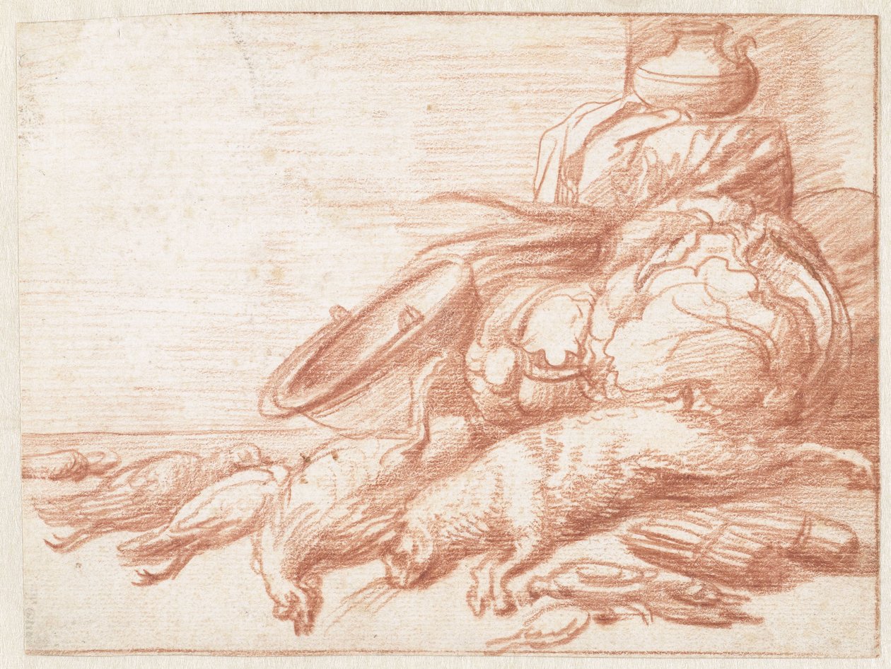Stilleven met haas en gevogelte door Jan Weenix (possibly)