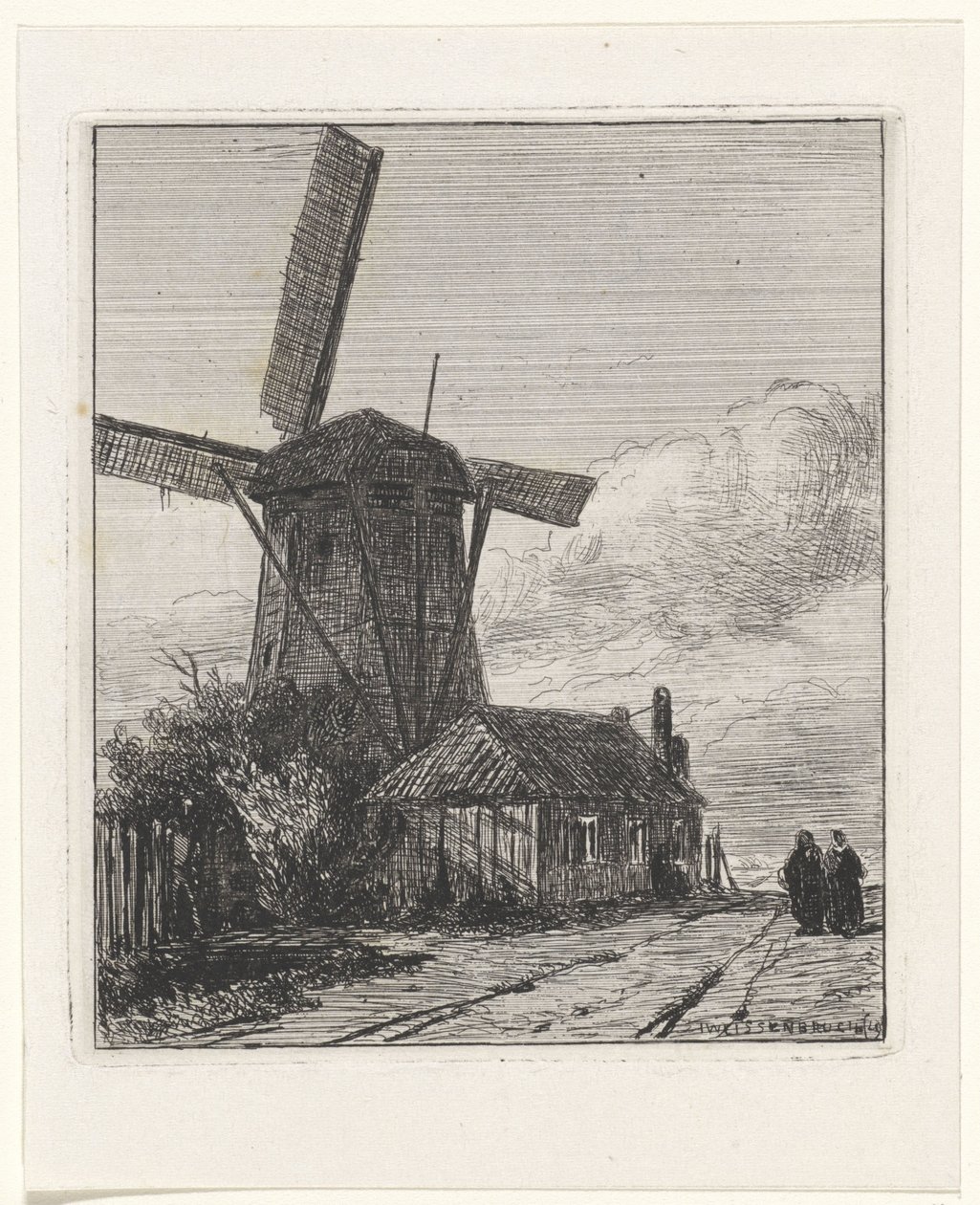 Gezicht op de Trekweg te Den Haag door Jan Weissenbruch