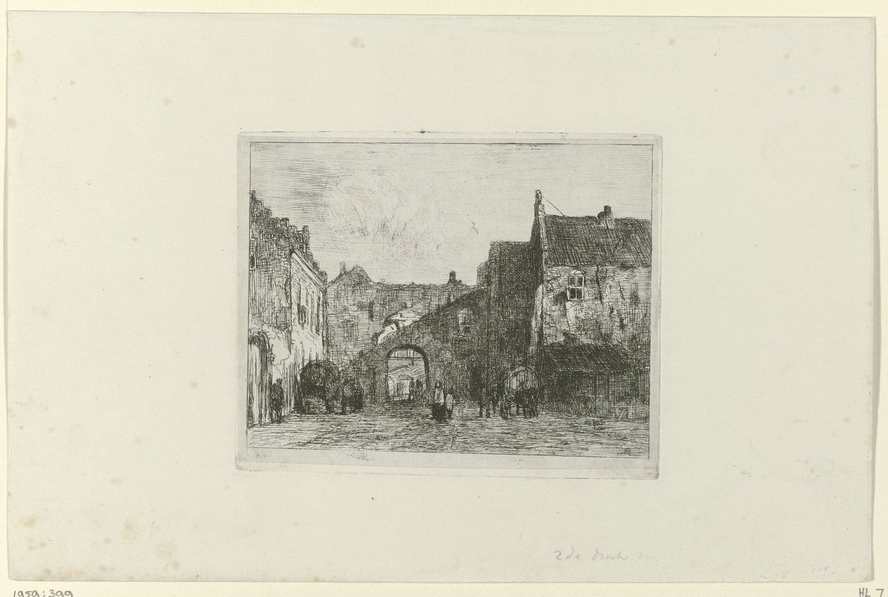 Gezicht op het Binnenhof door Jan Weissenbruch