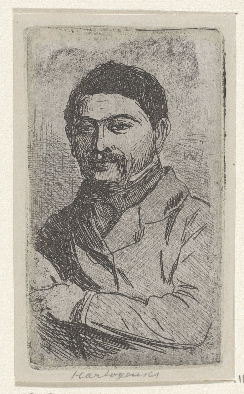 Portret van Joseph Hartogensis door Jan Weissenbruch