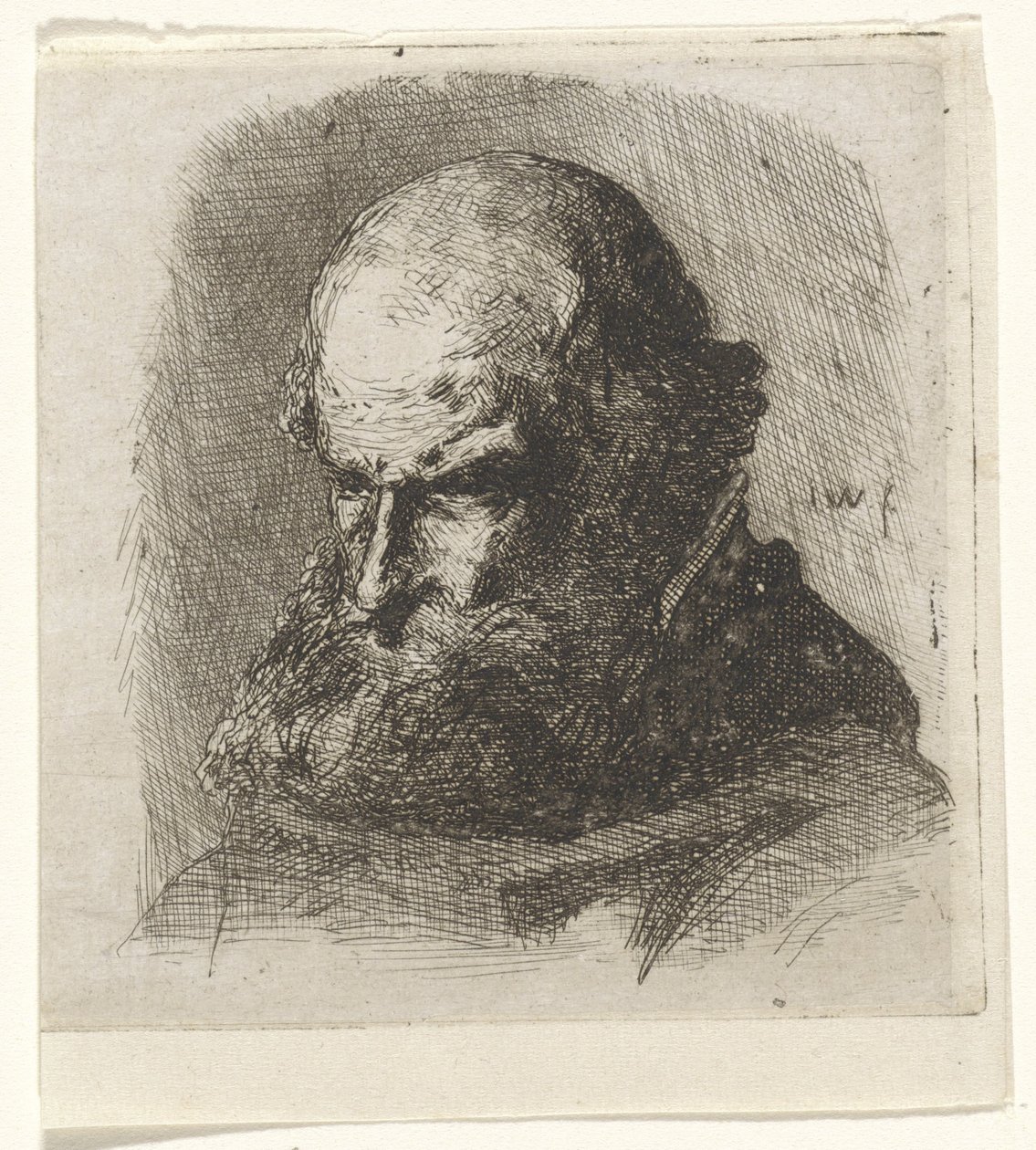Studie van een oude man door Jan Weissenbruch