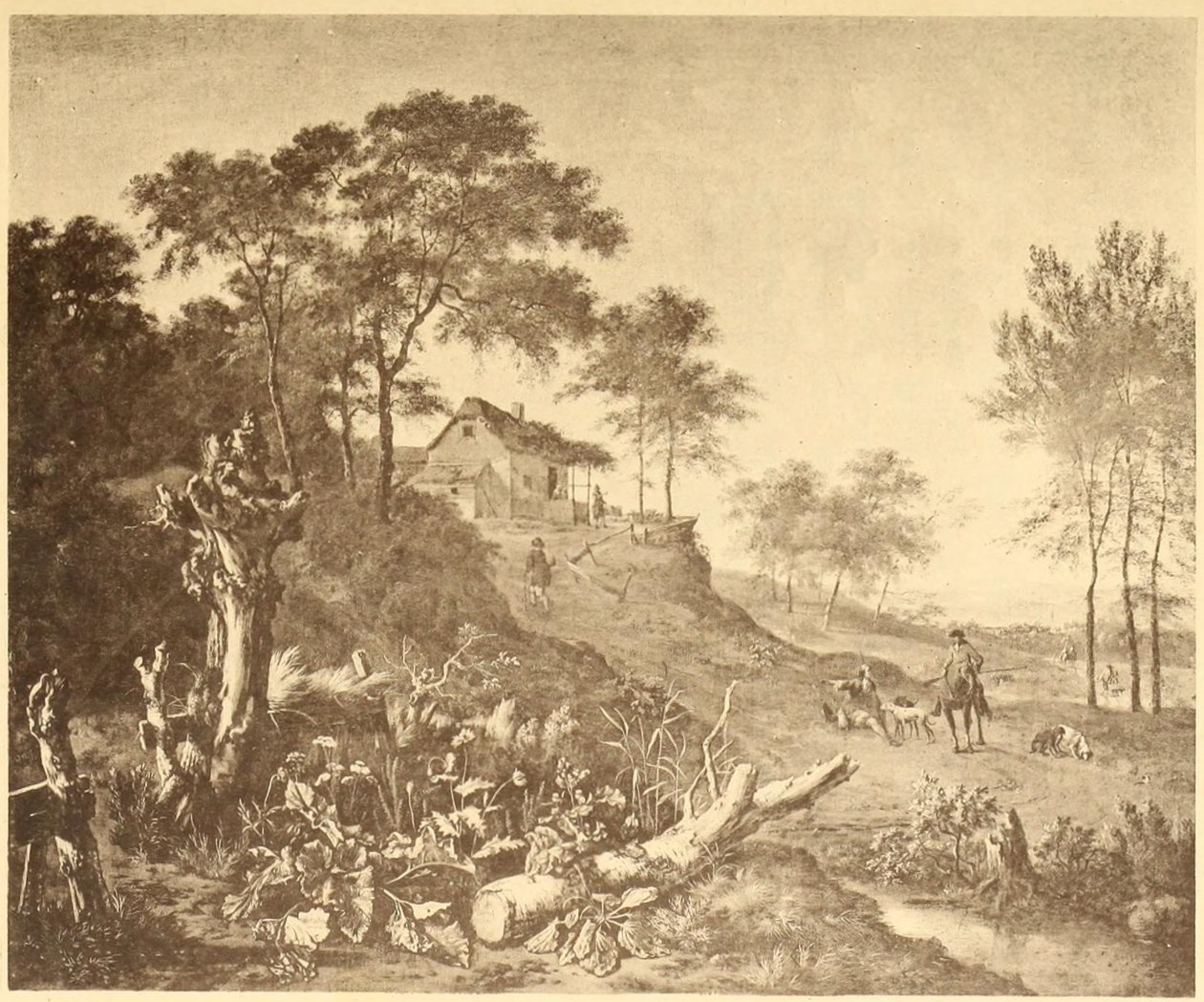 Landschap met boerderij door Jan Wijnants
