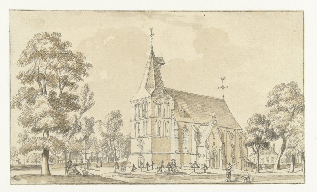 De kerk te Asperden, Duitsland door Jan de Beijer