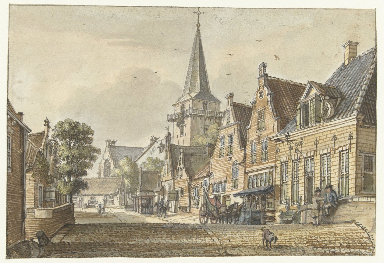 Gezicht in het dorp Harmelen door Jan de Beijer