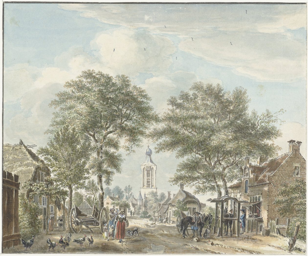 Gezicht op Scherpenzeel door Jan de Beijer