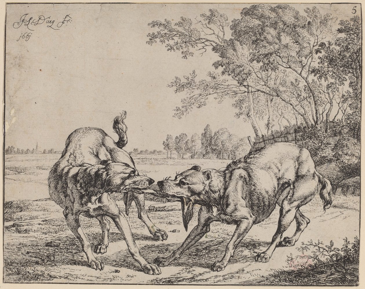 Het Betwiste Vlees (La viande disputé) door Jan le Ducq