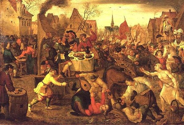 Een Dorpskermis door Jan the Elder Brueghel