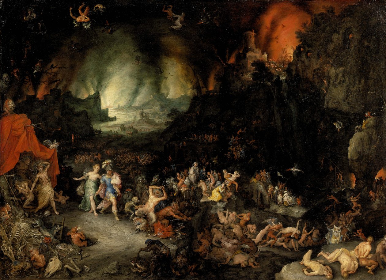 Aeneas in de Onderwereld door Jan the Elder Brueghel