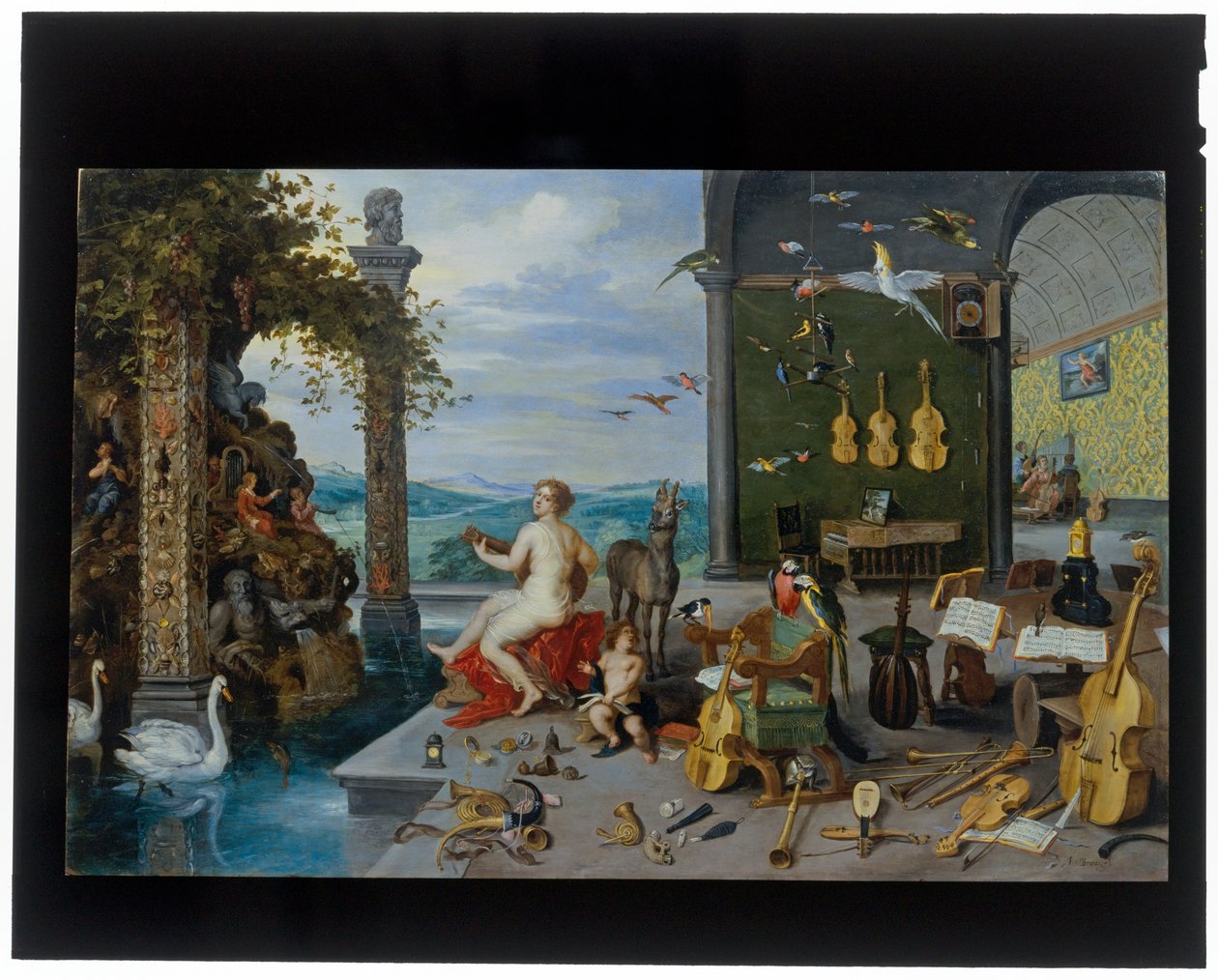 Het gehoor door Jan the Younger Brueghel