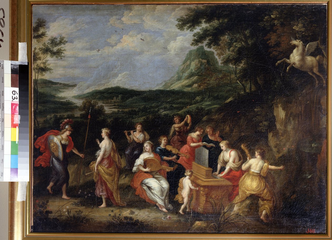 Pallas Athena en Muzen door Jan van Balen