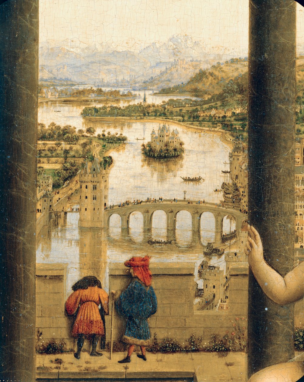 De maagd van kanselier Rolin door Jan van Eyck