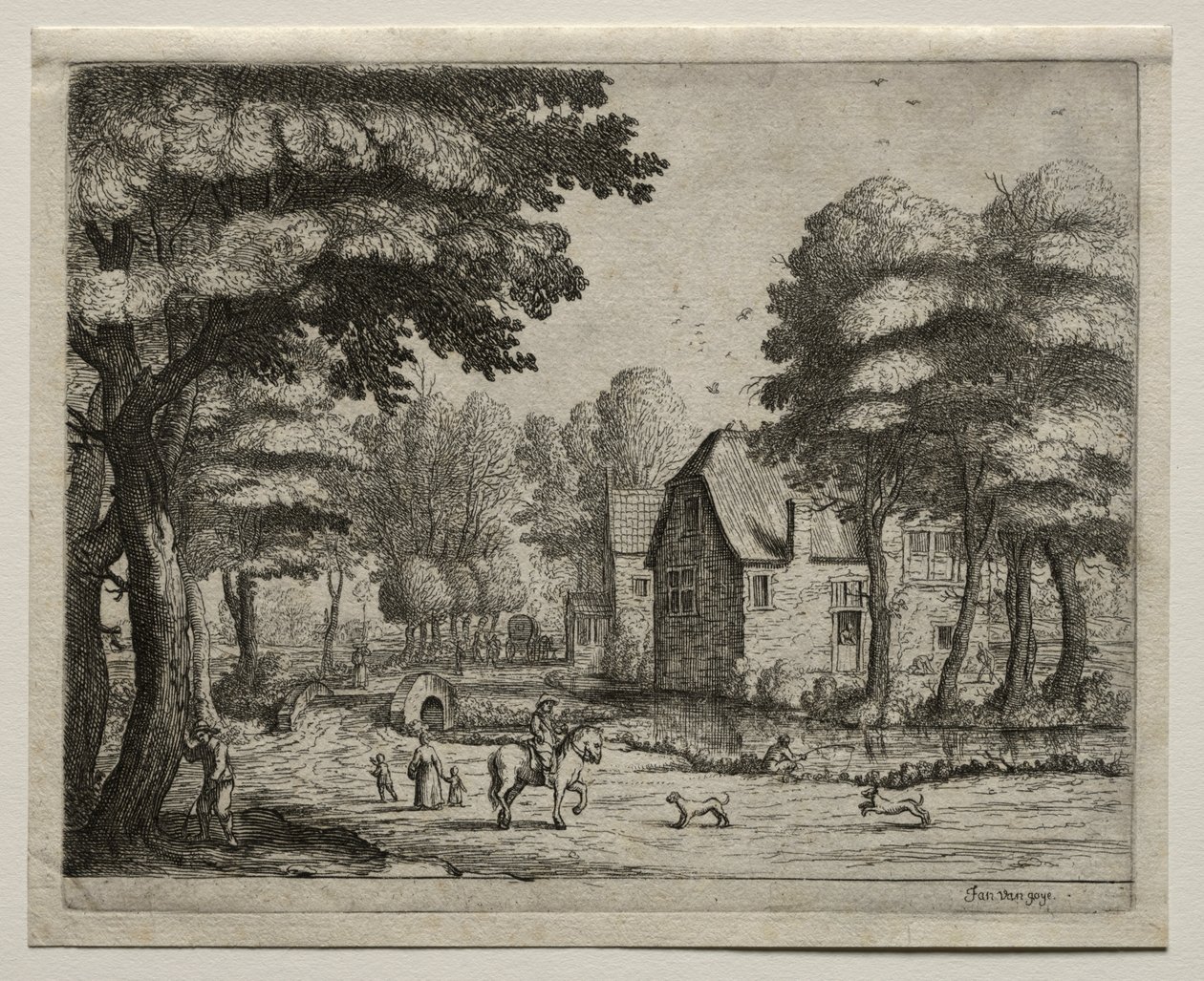 De stenen brug door Jan van Goyen