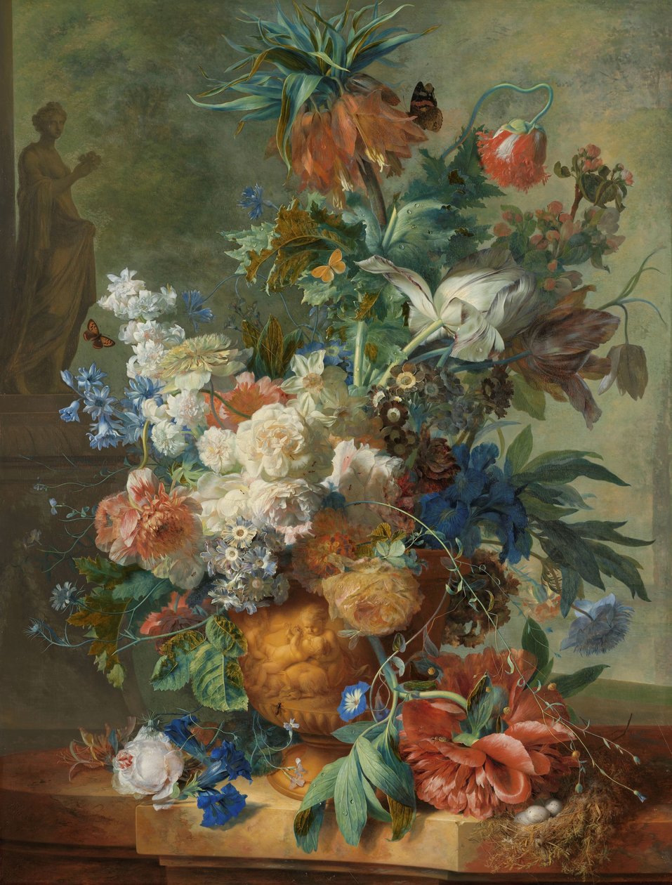 Stilleven met bloemen door Jan van Huysum