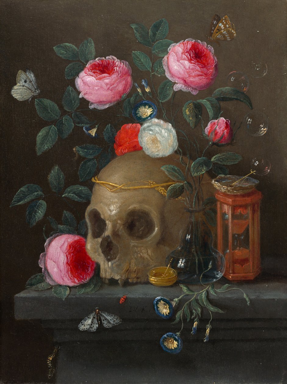 Vanitas stilleven, ca. 1665-1670 door Jan van Kessel